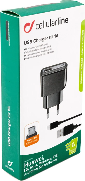 Cellularline USB Charger Kit 1A Micro-USB Samsung weiß