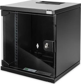 Digitus Professional DN-10 10" Wandschrank 6HE, Sicherheitsglastür, IP2X, schwarz, 300mm tief