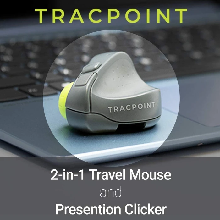 Swiftpoint TracPoint Travel Mouse and Presenter grau/grün, USB/Bluetooth