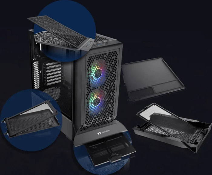 Thermaltake Ceres 330 TG ARGB Black, schwarz, Glasfenster