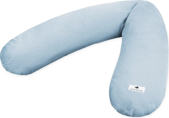 Julius Zöllner Baumwollmusselin Stillkissen denim
