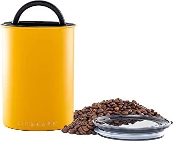 Airscape Kaffeedose mittel Aufbewahrungsbehälter gelb matt