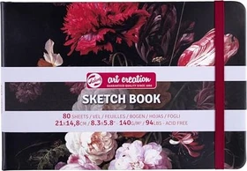 Royal Talens Skizzenbuch Motiv Blumen, 148x210mm, glatt, 80 Blatt