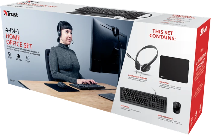 Trust Primo 4-in-1 Home Office Set, USB, DE