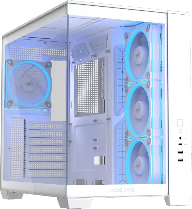 ASUS A32 Plus TG ARGB, weiß, Glasfenster