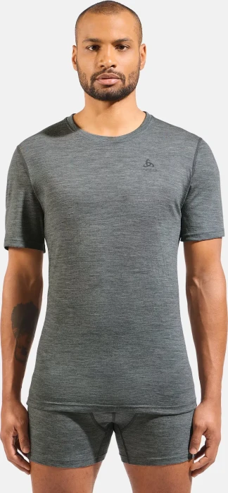 Odlo Natural Merino 160 Baselayer Funktionsshirt kurzarm odlo steel grey melange (Herren)