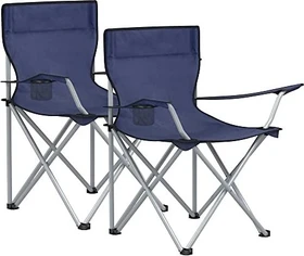 Songmics 2er Set Campingsessel blau