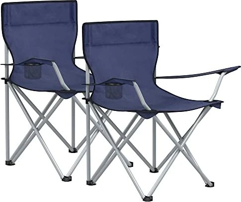 Songmics 2er Set Campingsessel blau