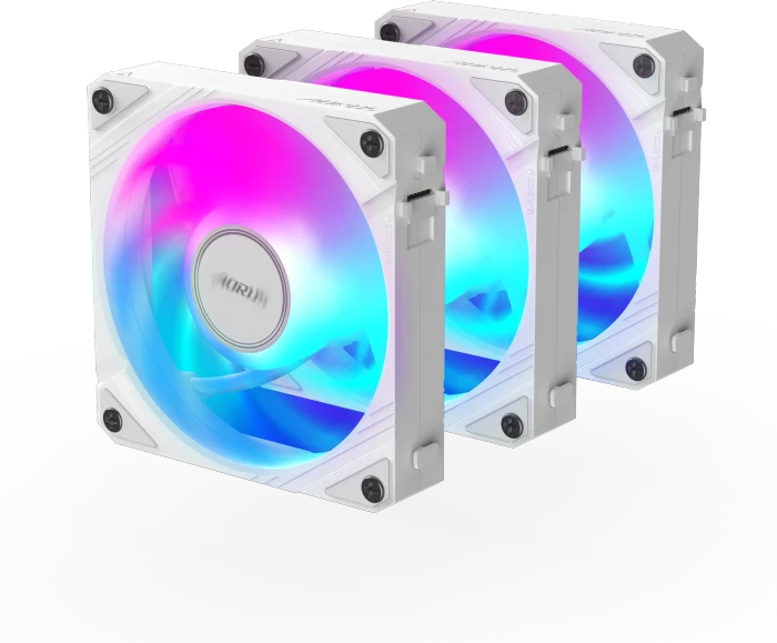 GIGABYTE AORUS EZ Chain Fan 120 Ice, weiß, 120mm, 3er-Pack