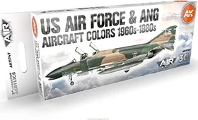 AK-Interactive 3rd Gen Acrylic Colors US Air Force & ANG Aircraft Colors 1960s-1980s Farbset, 8-tlg.