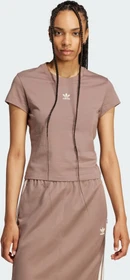adidas Essentials Slim T-Shirt kurzarm trace brown (Damen)