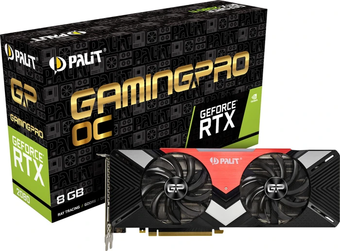 Palit GeForce RTX 2080 GamingPro OC, 8GB GDDR6, HDMI, USB-C, 3x DP