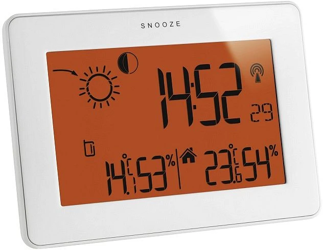 TFA Dostmann Slim Touch Funkwetterstation weiß, digital