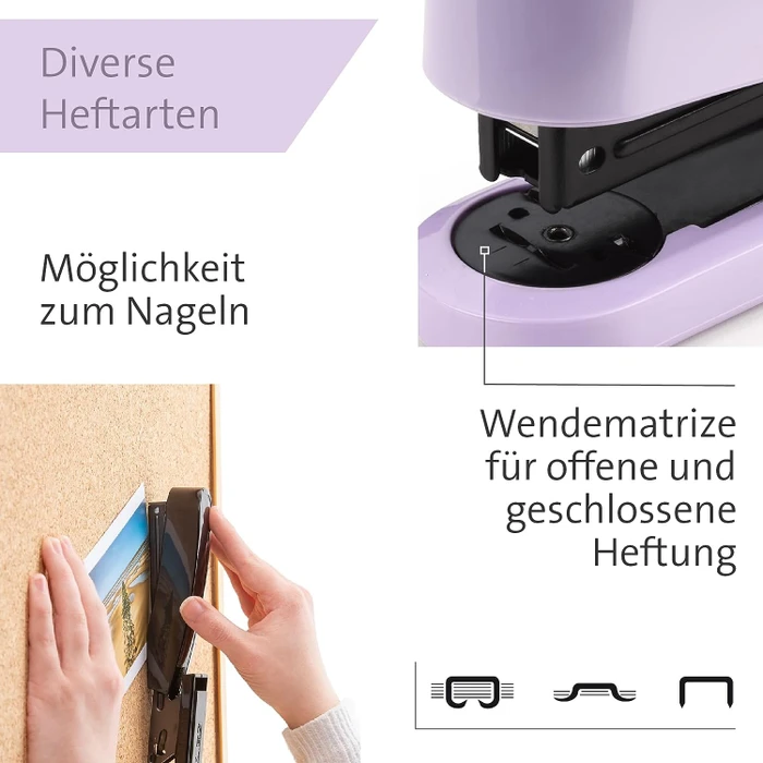 Novus B 2 Color ID 2.0 Hefter, Pretty Lilac