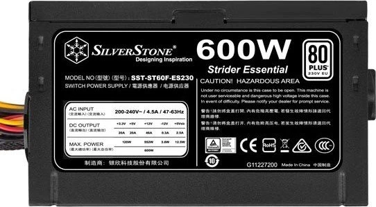 SilverStone Strider Essential Series 600W, ATX 2.4