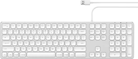 Satechi Aluminium Wired Keyboard, silber, USB, US (ST-AMWKS)