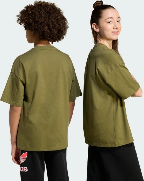 adidas Oversize Trefoil T-Shirt kurzarm focus olive (Junior)
