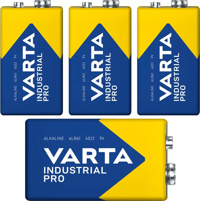 Varta Industrial Pro 9V-Block, 4er-Pack