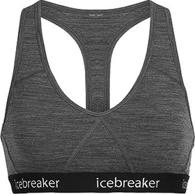 Icebreaker Sprite Racerback Sport-BH gritstone heather (Damen)