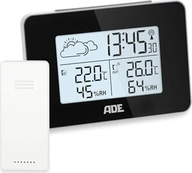 ADE Funkwetterstation schwarz, digital