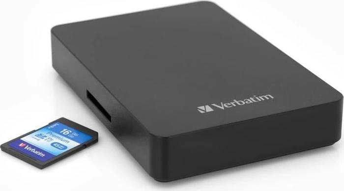 Verbatim Store 'n' Go Portable HDD 1TB mit SD-Kartenleser + 16GB SD-Karte, USB 3.0