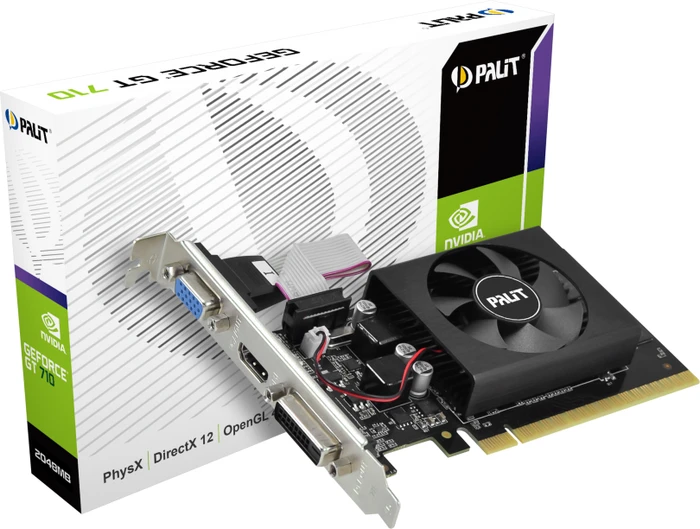 Palit GeForce GT 710, 2GB GDDR5, VGA, DVI, HDMI