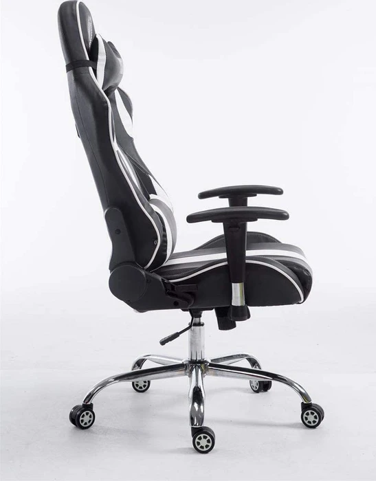 CLP Racing Limit Kunstleder Gamingstuhl, schwarz/weiß