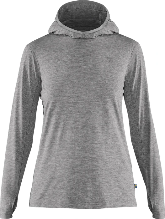 Fjällräven Abisko Sun-Hoodie Funktionsshirt langarm shark grey (Damen)