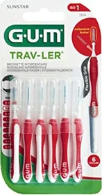 Sunstar Gum TRAV-LER Interdentalbürste Kerzenform 0.8mm rot, 6 Stück