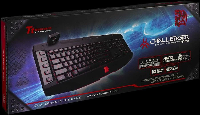 Tt esports Challenger Pro Gaming Keyboard, USB, US