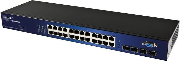 Allnet SG84 Rackmount Gigabit Smart Switch, 24x RJ-45, 4x SFP