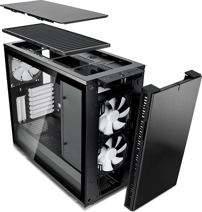 Fractal Design Define R6 USB-C Black TG, Glasfenster, schallgedämmt