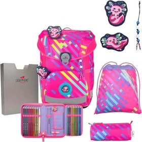 DerDieDas ErgoFlex Easy Neon Punkie Schultaschen-Set, 5-tlg.