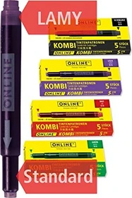 ONLINE Großraum-Tintenpatrone königsblau/schwarz/rot/grün, 20er-Set