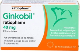 Ginkobil ratiopharm 40mg Filmtabletten, 60 Stück