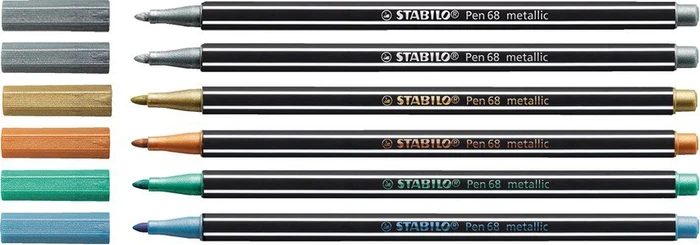 STABILO Pen 68 Metallic Farben sortiert, 6er-Set, Metallbox (6806/8-32) – Bild 3 von 7