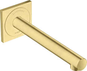 Hansgrohe Axor Uno Elektronik-Waschtischmischer Unterputz für Wandmontage mit Auslauf 221mm brushed brass