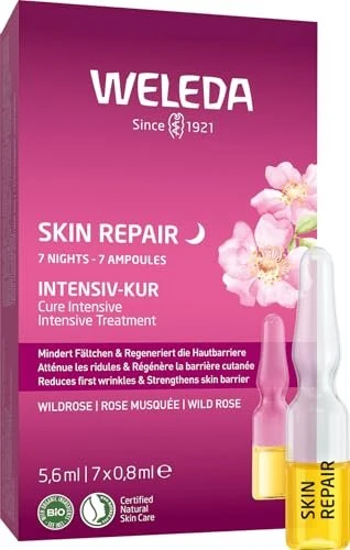 Weleda Wildrose 7 Tage Skin Repair Intensiv-Kur Ampullen, 7 Stück