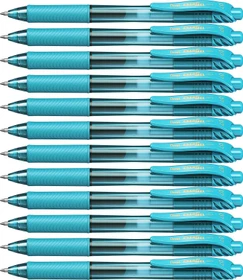 Pentel EnerGel X BL107 0.7mm/0.35mm Gelroller türkis/transparent, 12er-Pack