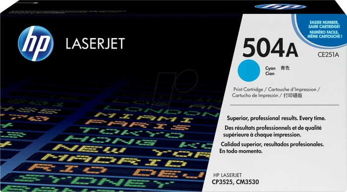 HP Toner Cyan CE251A für Color LaserJet CP3525 CM3530, 7k Image