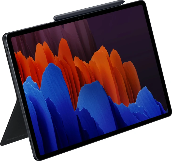Samsung EJ-DT970 Book Cover Keyboard für Galaxy Tab S7+ / Tab S7 FE / Tab S8+, schwarz, DE