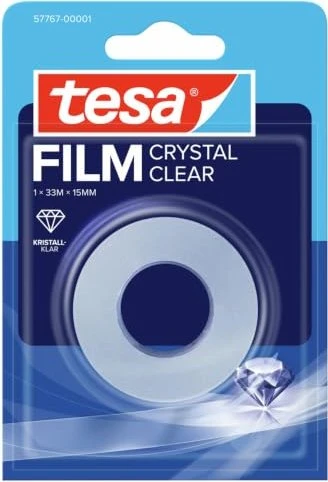 tesa tesafilm 57767 Blister kristall-klar, Klebeband, 15mm/33m, 1 Stück