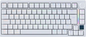 Gamakay TK75 TMR Mechanical Keyboard, White, Phoenix V3 linear, USB/Bluetooth, DE