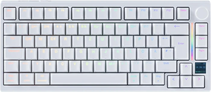 Gamakay TK75 TMR Mechanical Keyboard, White, Phoenix V3 linear, USB/Bluetooth, DE