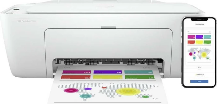 HP DeskJet 2720 All-in-One weiß, Tinte, mehrfarbig