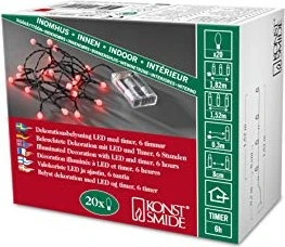 Konstsmide Lichterkette LED 20x rot