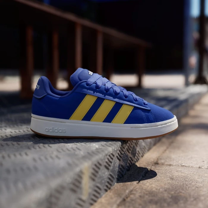 adidas Grand Court Alpha semi lucid blue/utility yellow/off white