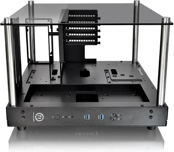 Thermaltake Core P1, schwarz, Glasfenster, Mini-ITX