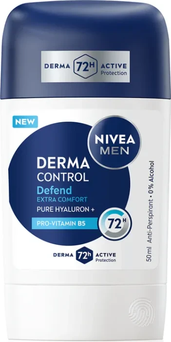 Nivea MEN Anti-Transpirant Derma Dry Control Defend Deodorant Stick, 50ml