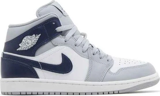 Nike Air Jordan 1 Mid white/wolf grey/midnight navy (Herren)